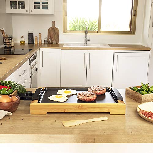 Cecotec Tasty&Grill 2000 Electric Bamboo Plancha - Fast Cooking