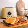 Cecotec Digital ClassicToast 8000 Yellow Toaster - Retro Design With Digital Display