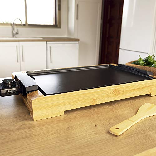 Cecotec Tasty&Grill 2000 Electric Bamboo Plancha - Fast Cooking