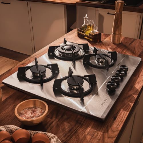 Cecotec Bolero Squad G 4200S Gas Stove - 8000W, 4 Burners, Stainless Steel