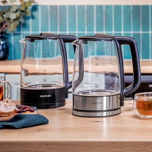 Cecotec ThermoSense 340 Electric Kettle - 1.7L, Durable Glass, 360° Base