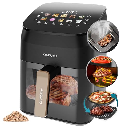 Cecotec Air Fryer Cecofry & Grill Smokin' 4500 in stainless steel with grill and smoker functions