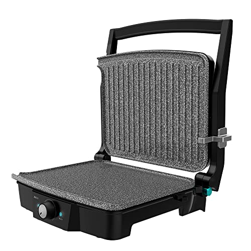 Cecotec Rock'nGrill 2000 Electric Grill with stainless steel finish and ceramic coating