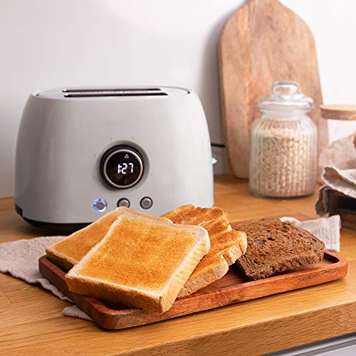 Cecotec Digital ClassicToast 8000 Beige Double Toaster - Retro Design With Digital Screen