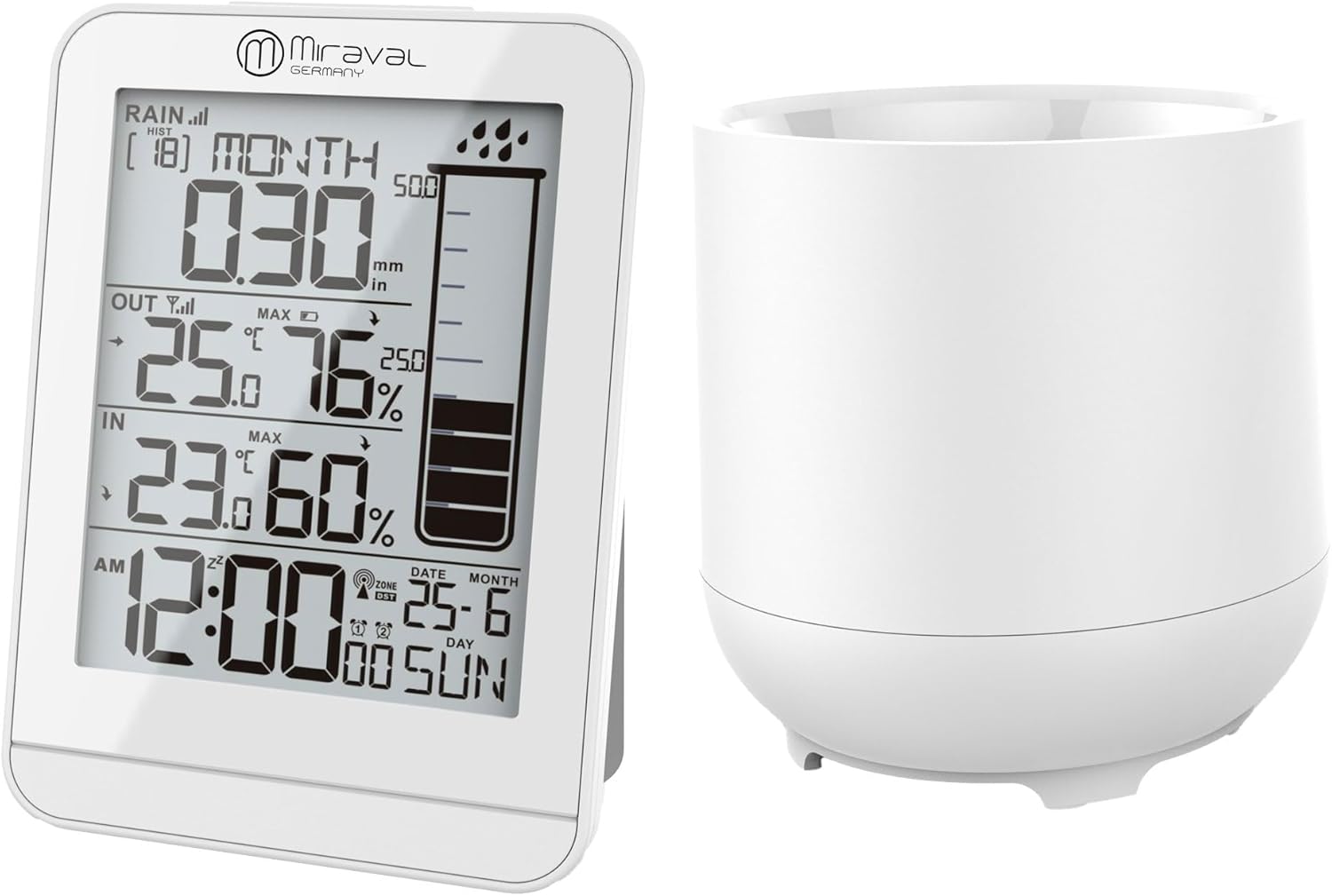 AURIOL® Radio-Controlled Weather Station with Rain Gauge