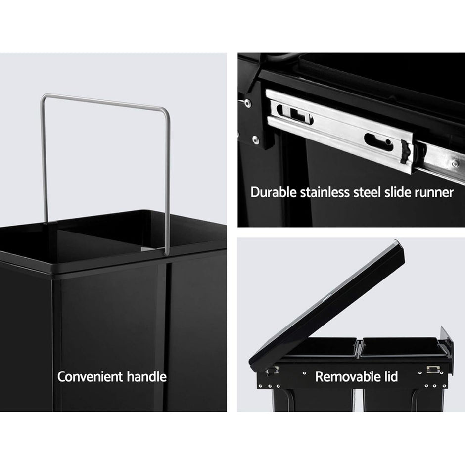 Livarno Home Built-in Waste Bin 40L (2 x 20L)