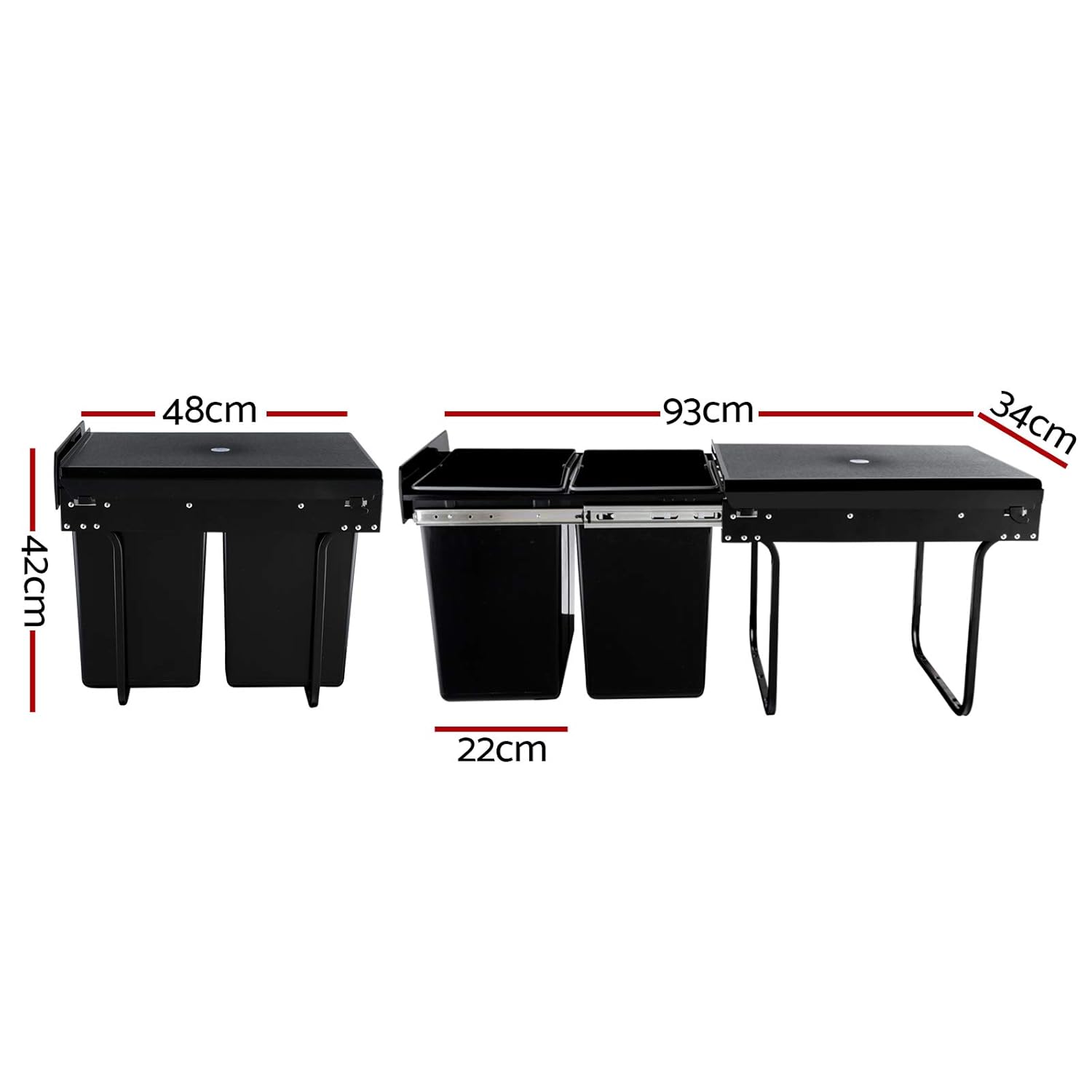 Livarno Home Built-in Waste Bin 40L (2 x 20L)