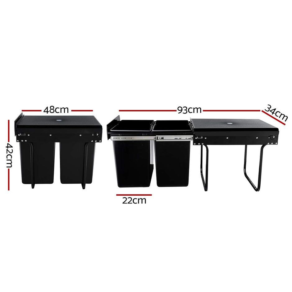 Livarno Home Built-in Waste Bin 40L (2 x 20L)
