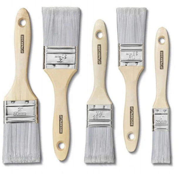 Parkside Set of 5 Flat Paint Brushes