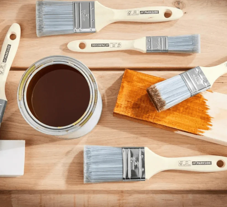 Parkside Set of 5 Flat Paint Brushes