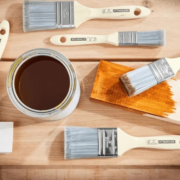 Parkside Set of 5 Flat Paint Brushes