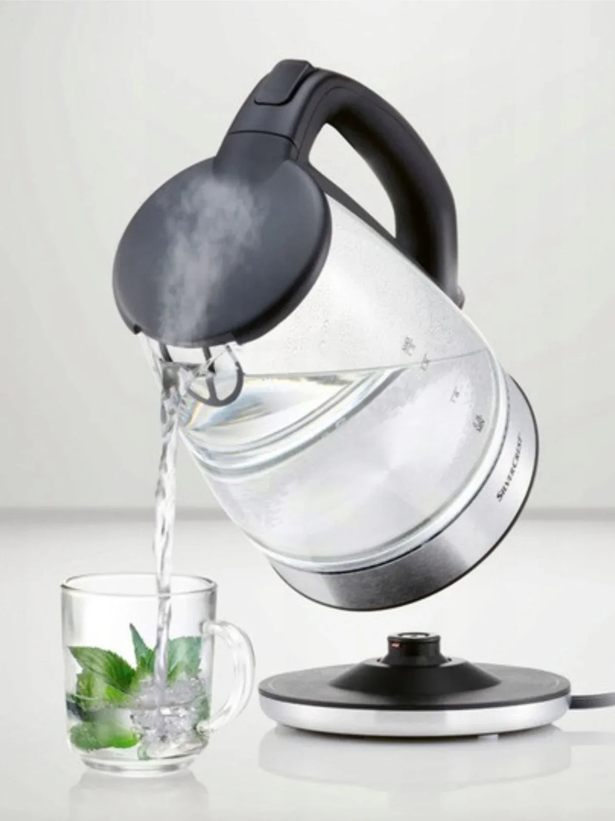 Switch On 1.7L Glass Electric Kettle