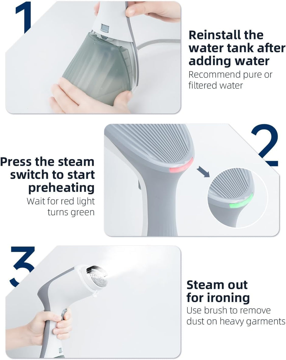 Switch on 4-in-1 Handheld Steam Brush 1400W Max