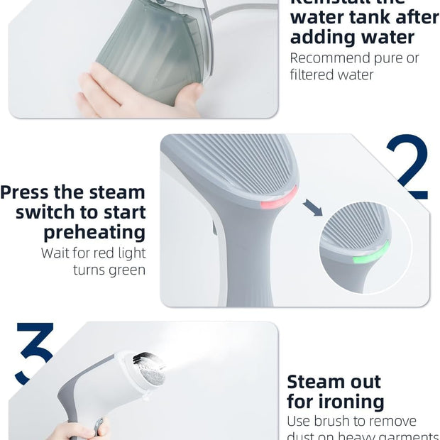 Switch on 4-in-1 Handheld Steam Brush 1400W Max